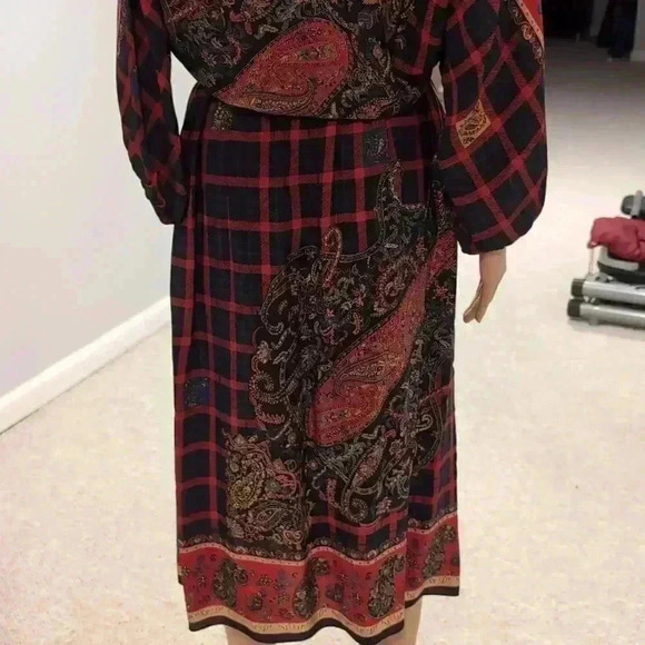 Vintage silk Neiman Marcus midi dress - Picture 8 of 12